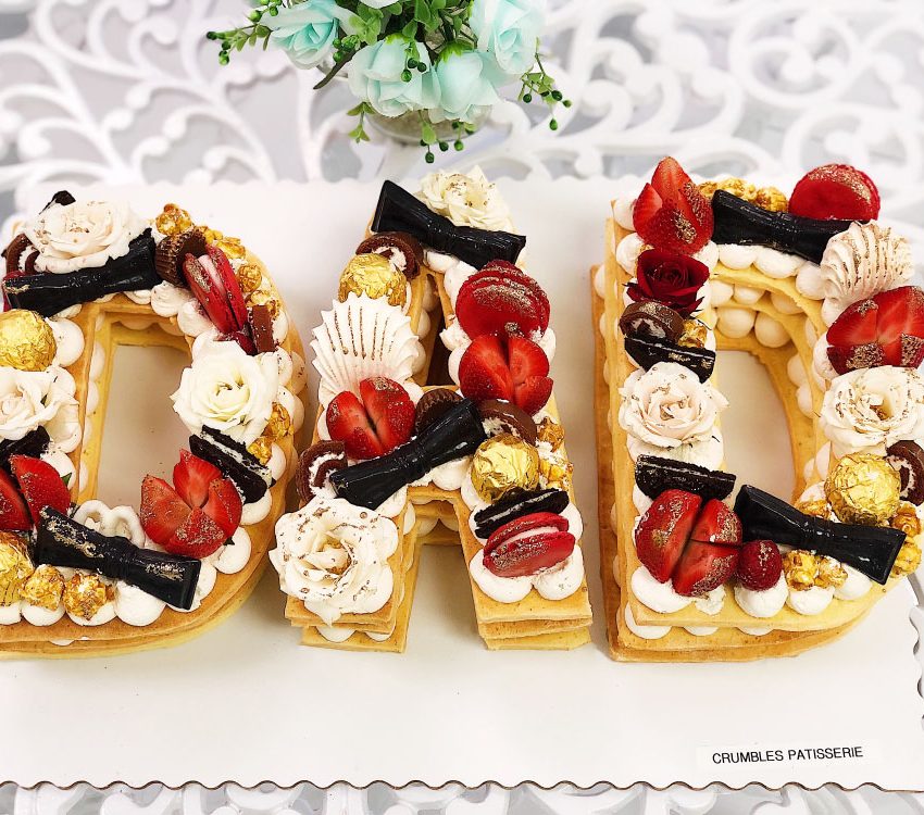 Letter Cakes Crumbles Patisserie