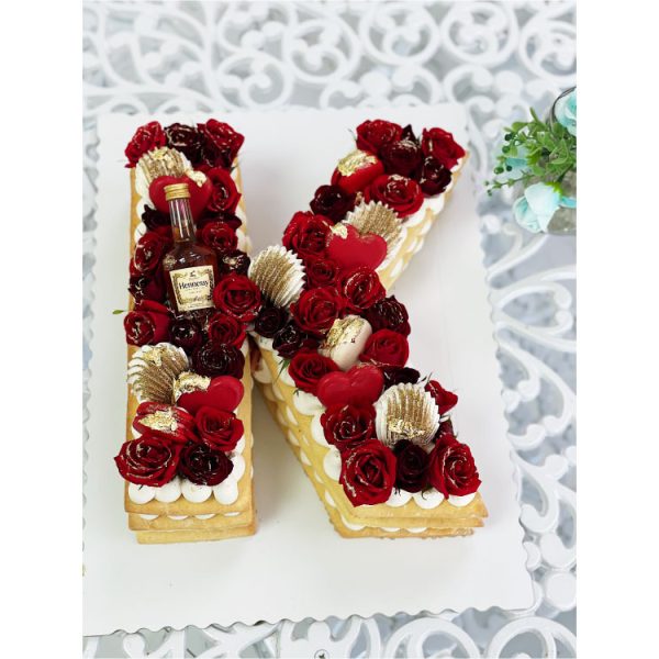 Rose Gold Cake Topper Letter K | Discount Party Warehouse